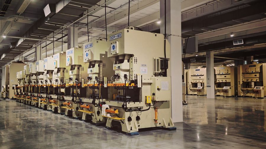 Machines on a precision manufacturing floor